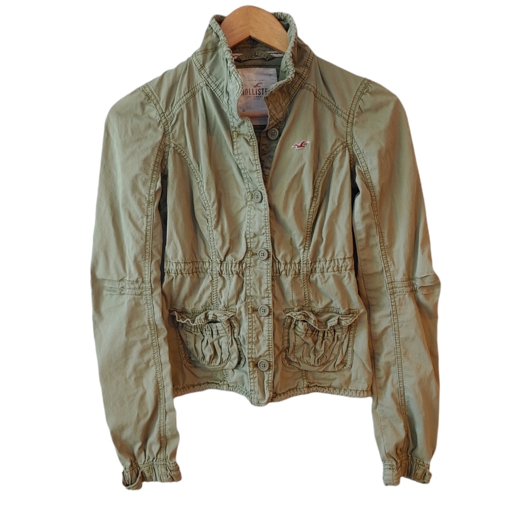 Hollister Army Green Lightweight Jacket Size Small